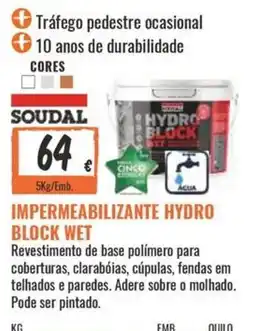 Obramat soudal impermeabilizante hydro block wet promoção