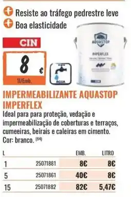 Obramat Impermeabilizante aquastop imperflex promoção
