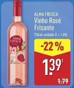 ALDI Alma fresca - vinho rosé frisante promoção