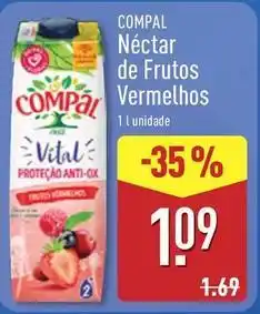 ALDI Compal - néctar de frutos vermelhos promoção