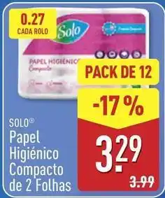 ALDI Papel higienico compacto promoção