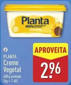 ALDI Planta - creme vegetal promoção