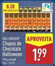 ALDI Chupas de chocolate halloween promoção