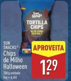 ALDI Sun - chips de milho halloween promoção