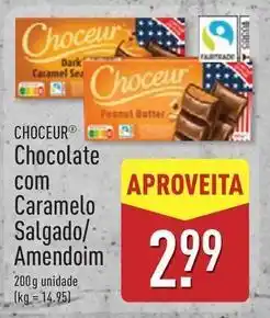 ALDI Choceur - chocolate com caramelo salgado/amendoim promoção