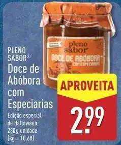 ALDI Convenção sabores - doce de abóbora com especiarias promoção