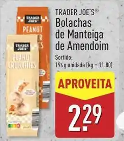 ALDI Bolachas de manteiga de amendoim promoção