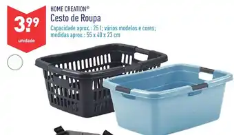 ALDI Cesto de Roupa 55x40x23cm promoção