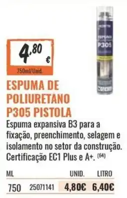 Obramat espuma de poliuretano p305 pistola promoção