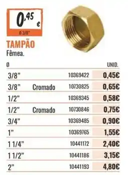 Obramat Tampão Fêmea promoção