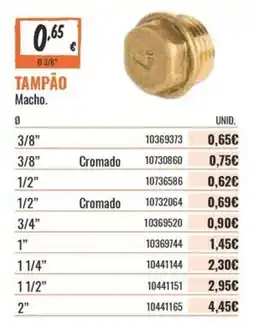 Obramat Tampão Macho promoção