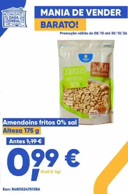 Casa Cheia amendoins fritos 0% sal alteza promoção