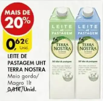 Pingo Doce Leite de Pastagem UHT Terra Nostra 1L promoção