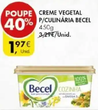 Pingo Doce Creme Vegetal p/Culinária Becel 450g promoção