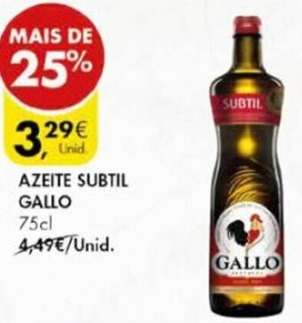Pingo Doce Azeite Subtil Gallo 75cl promoção