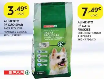 Alimento p/ cão spar raça pequena frango & cereais