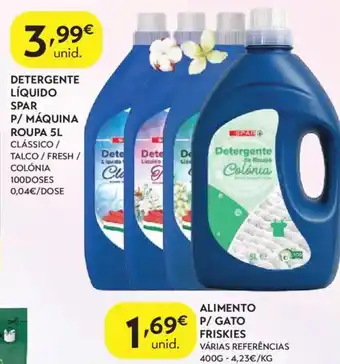 Detergente líquido spar p/ máquina roupa