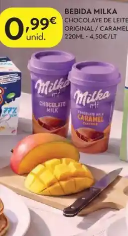 Spar Bebida milka chocolate de leite original / caramel promoção