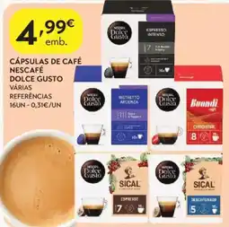 Spar cápsulas de café nescafé dolce gusto várias referências promoção