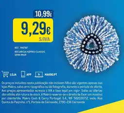 Makro Recarga h2pro classic spin mop promoção