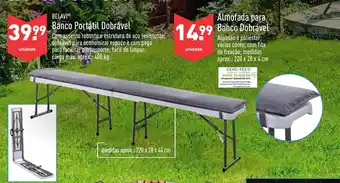 ALDI Banco Protátil Dobrável 400kg promoção