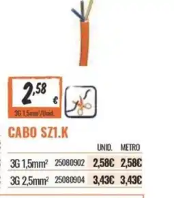 Obramat Cabo sz1.k promoção