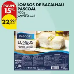 Pingo Doce lombos de bacalhau pascoal promoção
