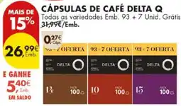Pingo Doce cápsulas de café delta q promoção