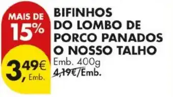 Pingo Doce Bifinhos do lombo de porco panados o nosso talho promoção