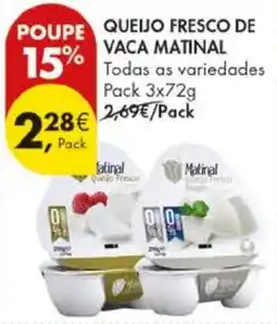 Pingo Doce Queijo fresco de vaca matinal promoção