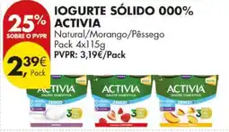 Pingo Doce Iogurte sólido activia promoção