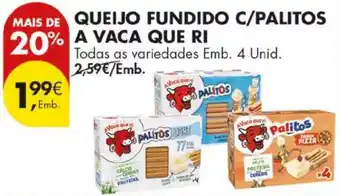 Pingo Doce Queijo fundido c/palitos a vaca que ri promoção