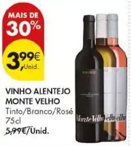 Pingo Doce vinho alentejo monte velho promoção