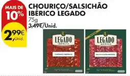 Pingo Doce chourico/salsichão ibérico legado promoção