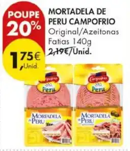 Pingo Doce Mortadela de peru campo frio promoção