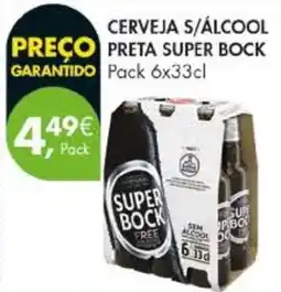 Pingo Doce Cerveja s/alcool preta super bock promoção