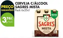 Pingo Doce Cerveja c/álcool sagres mista promoção
