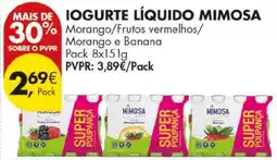 Pingo Doce Iogurte líquido mimosa promoção