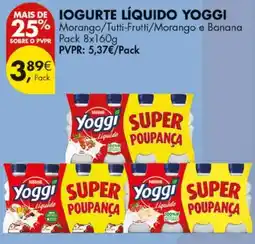 Pingo Doce Iogurte líquido yoggi promoção