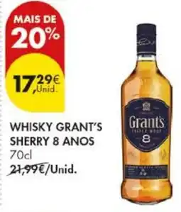 Pingo Doce whisky grant's sherry 8 anos promoção