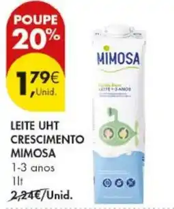 Pingo Doce Leite uht crescimento mimosa promoção