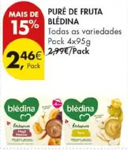 Pingo Doce puré de fruta blédina promoção