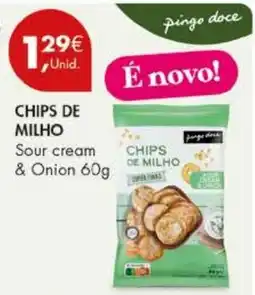 Pingo Doce chips de milho sour cream & onion promoção