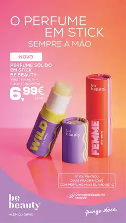 Pingo Doce Perfume sólido em stick be beauty promoção