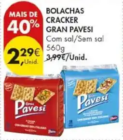 Pingo Doce Bolachas cracker gran pavesi promoção