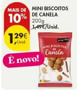 Pingo Doce mini biscoitos de canela promoção