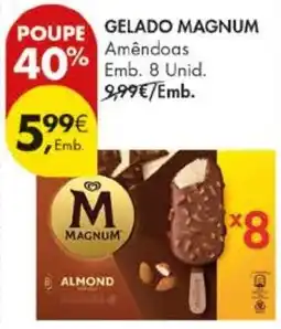 Pingo Doce gelado magnum amêndoas promoção