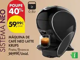 Pingo Doce Máquina de café neo latte krups Preta/Branca promoção