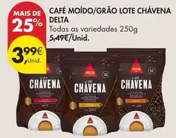 Pingo Doce Café moído/grão lote chávena delta promoção