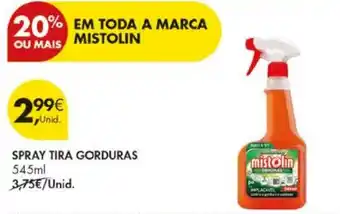Pingo Doce spray tira gorduras mistolin promoção